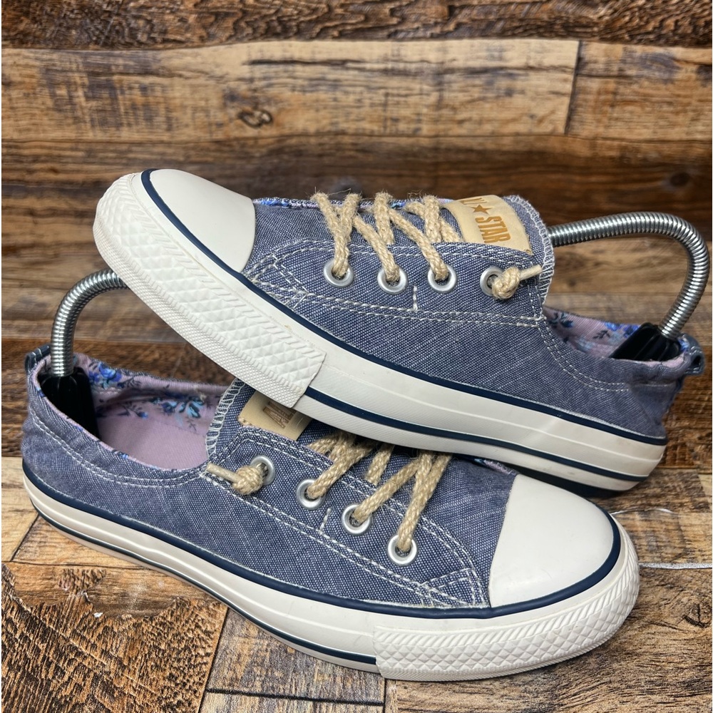 RARE Converse Blue Denim and White Athletic Shoes